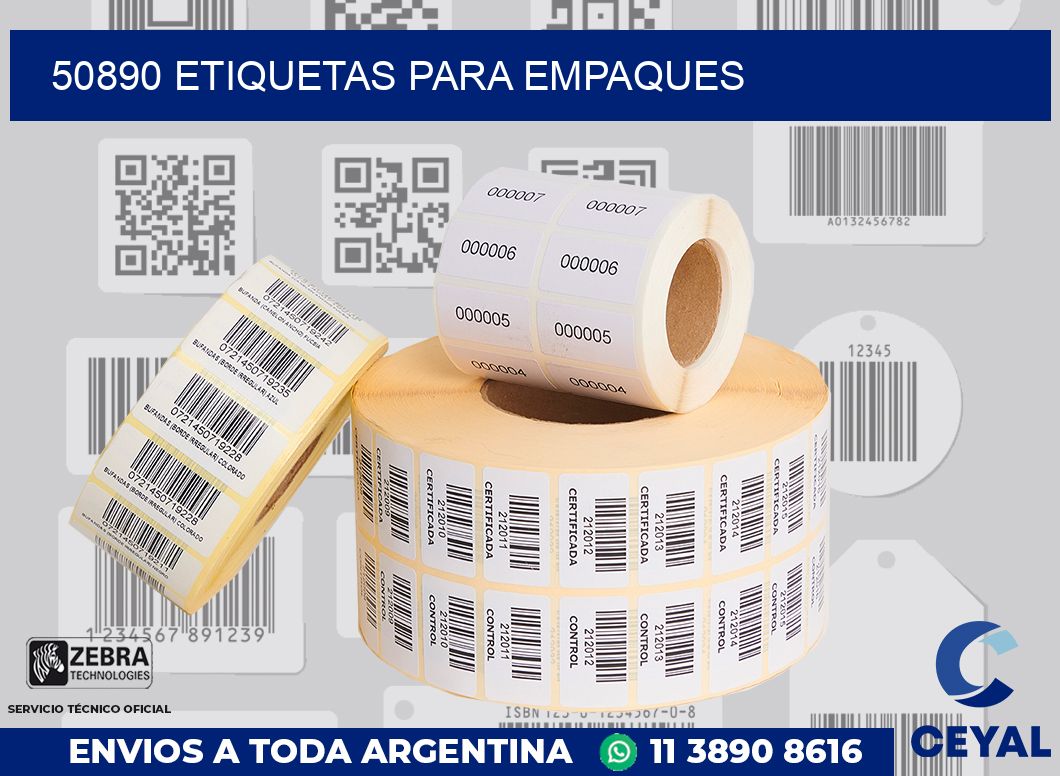 50890 ETIQUETAS PARA EMPAQUES