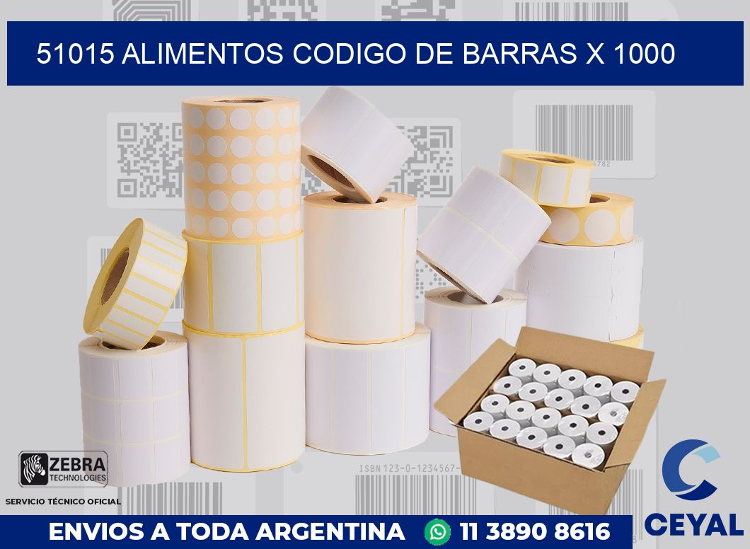 51015 alimentos codigo de barras x 1000