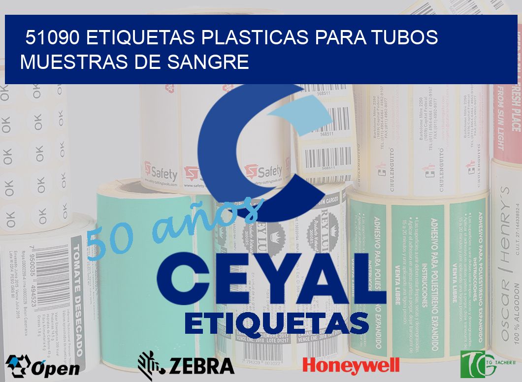 51090 ETIQUETAS PLASTICAS PARA TUBOS MUESTRAS DE SANGRE