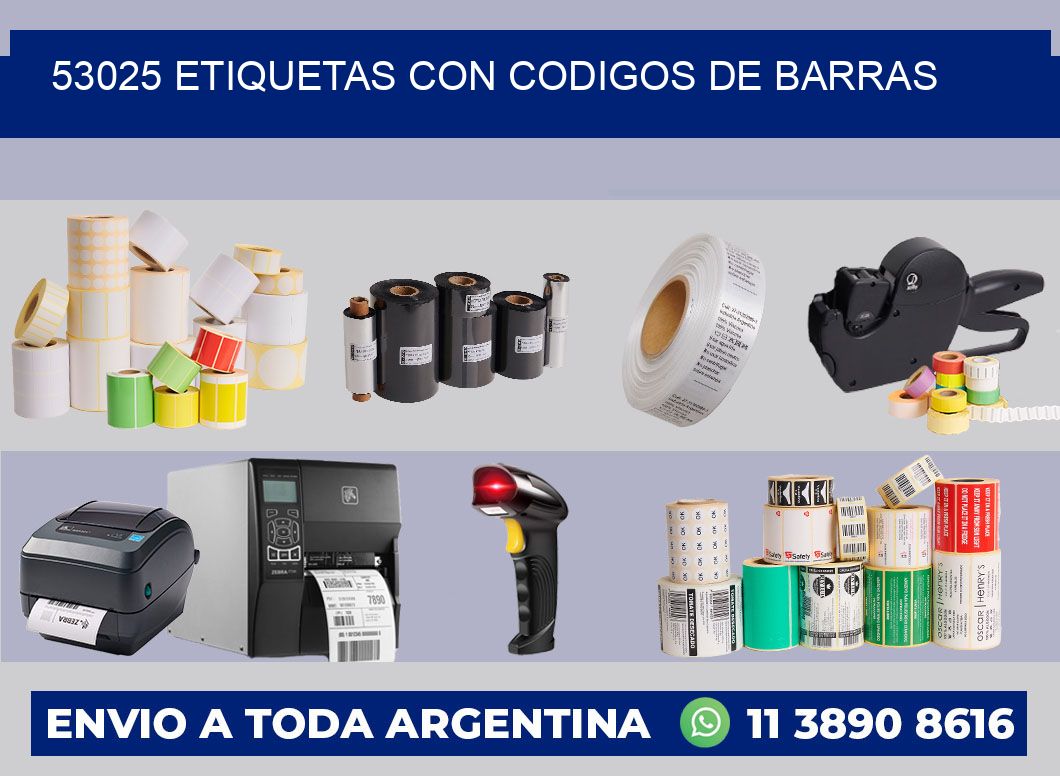 53025 ETIQUETAS CON CODIGOS DE BARRAS