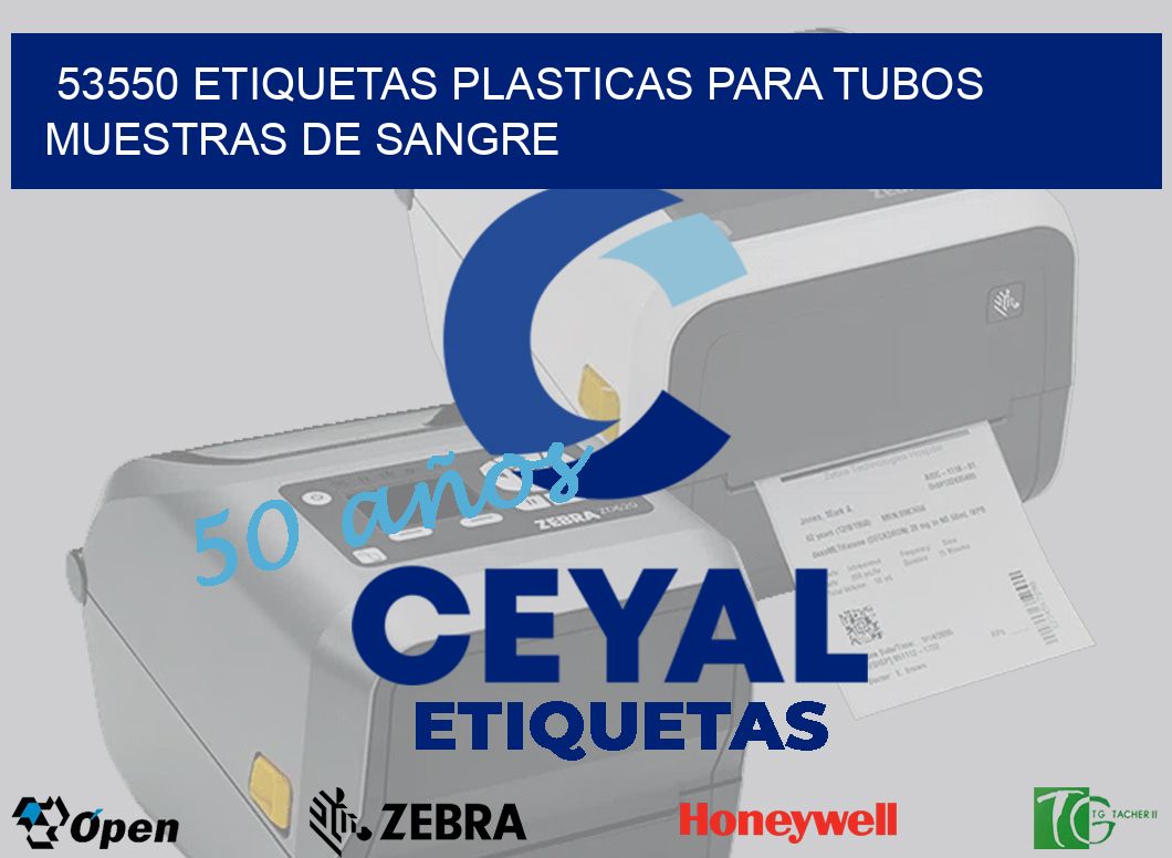53550 ETIQUETAS PLASTICAS PARA TUBOS MUESTRAS DE SANGRE