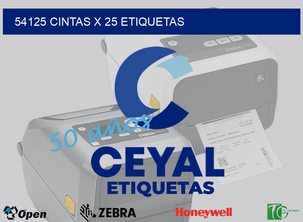 54125 cintas x 25 etiquetas