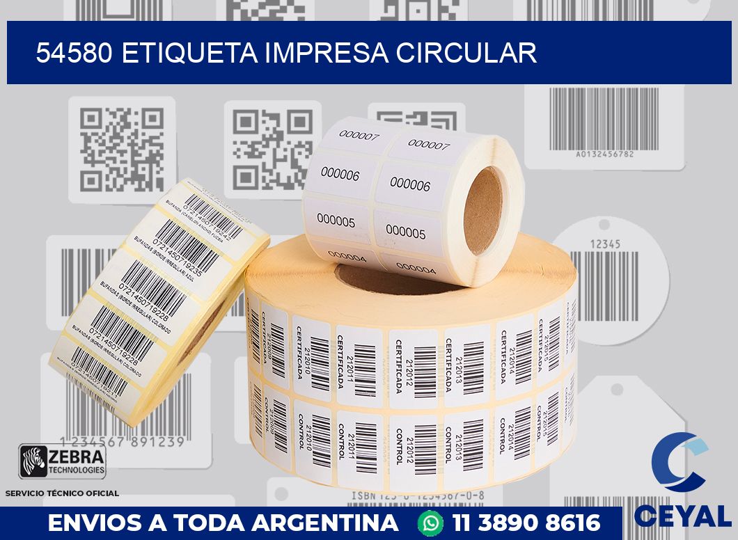 54580 ETIQUETA IMPRESA CIRCULAR