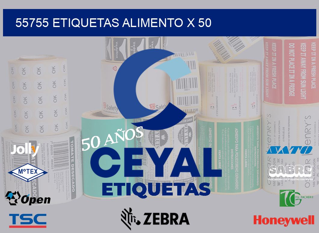 55755 etiquetas alimento x 50