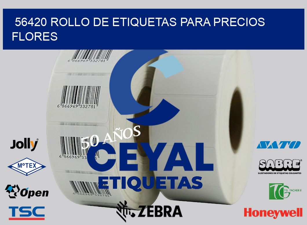 56420 ROLLO DE ETIQUETAS PARA PRECIOS FLORES