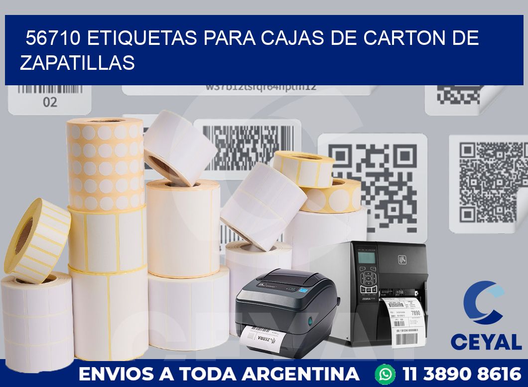 56710 ETIQUETAS PARA CAJAS DE CARTON DE ZAPATILLAS
