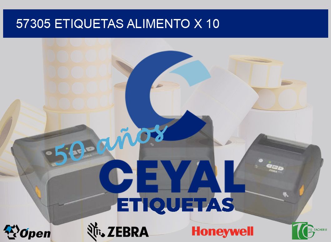 57305 etiquetas alimento x 10