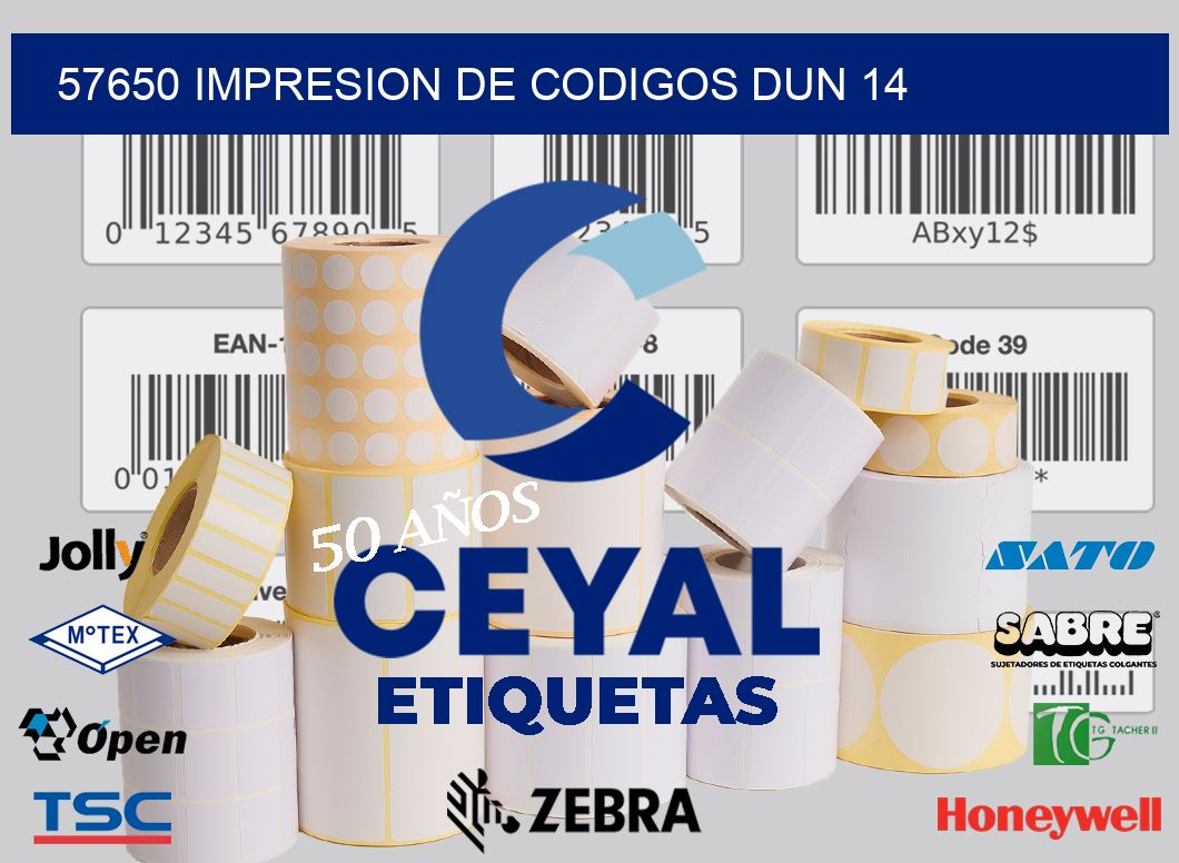 57650 IMPRESION DE CODIGOS DUN 14