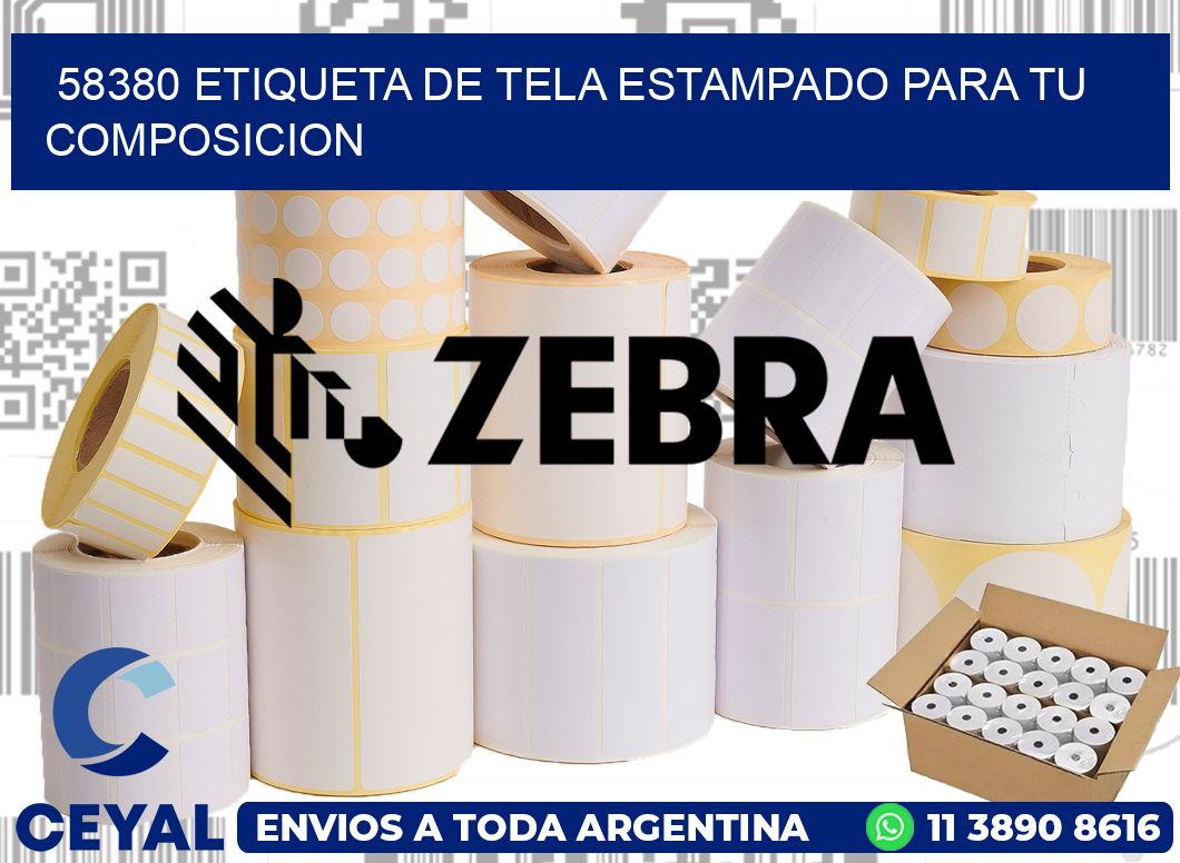 58380 ETIQUETA DE TELA ESTAMPADO PARA TU COMPOSICION