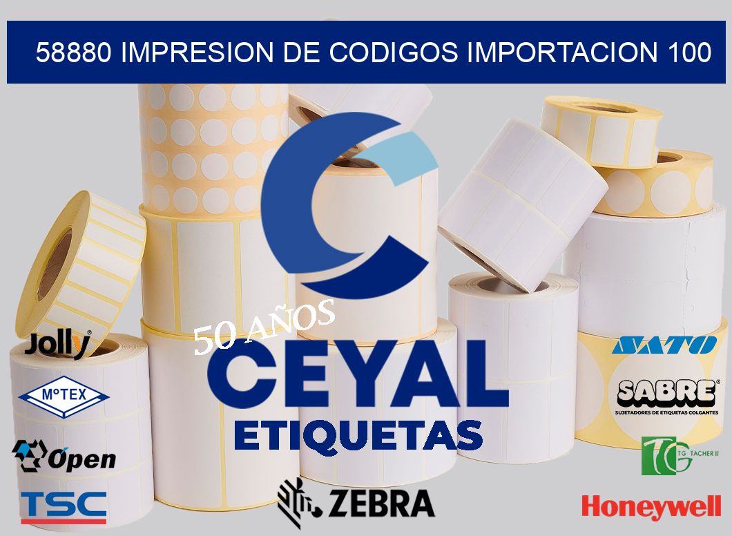 58880 impresion de codigos importacion 100