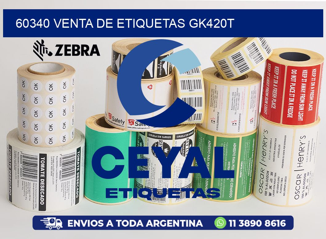 60340 VENTA DE ETIQUETAS GK420T