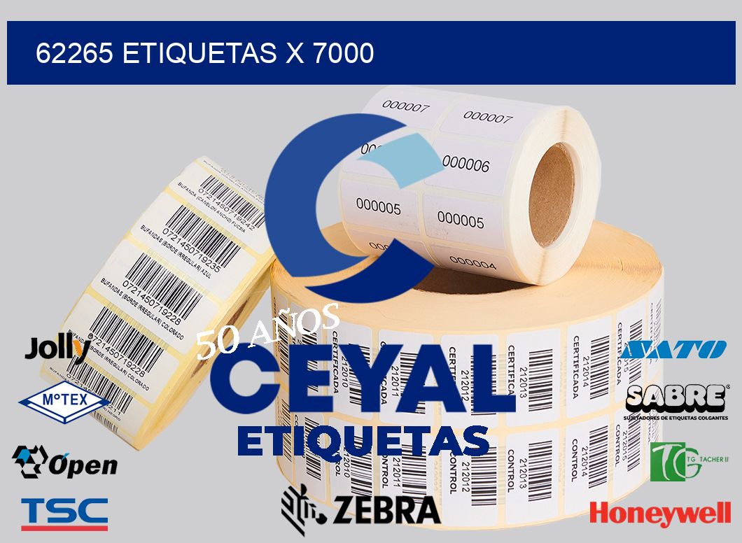 62265 Etiquetas x 7000