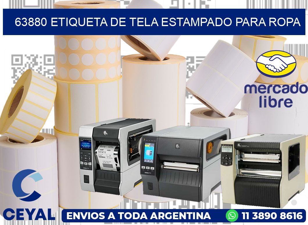 63880 ETIQUETA DE TELA ESTAMPADO PARA ROPA