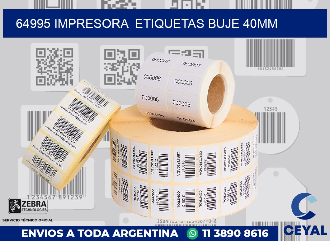 64995 impresora  etiquetas buje 40mm
