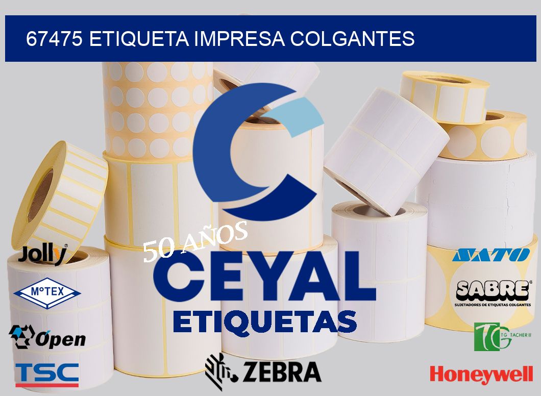 67475 ETIQUETA IMPRESA COLGANTES
