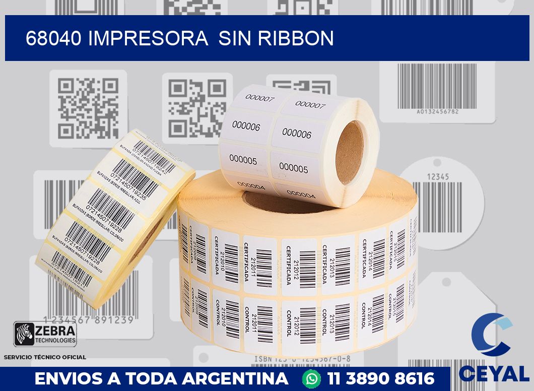 68040 impresora  sin ribbon