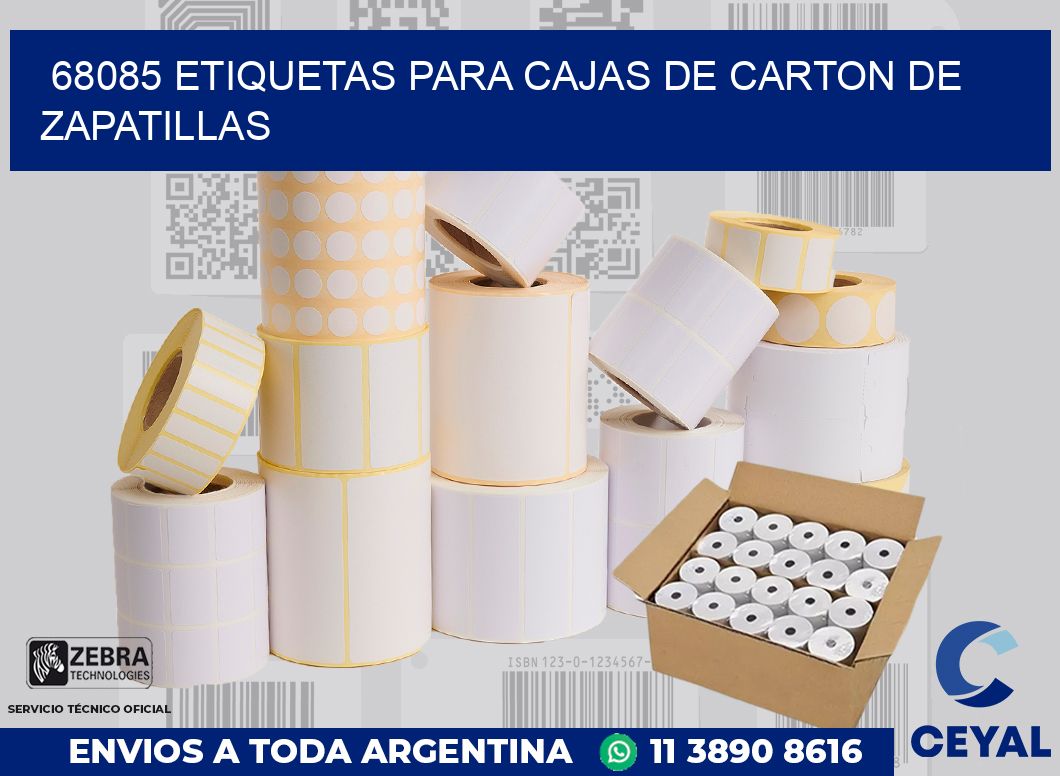 68085 ETIQUETAS PARA CAJAS DE CARTON DE ZAPATILLAS