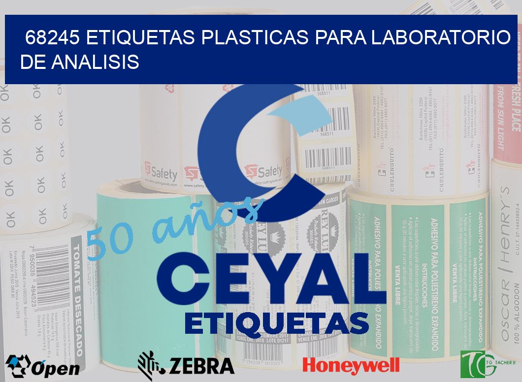 68245 ETIQUETAS PLASTICAS PARA LABORATORIO DE ANALISIS