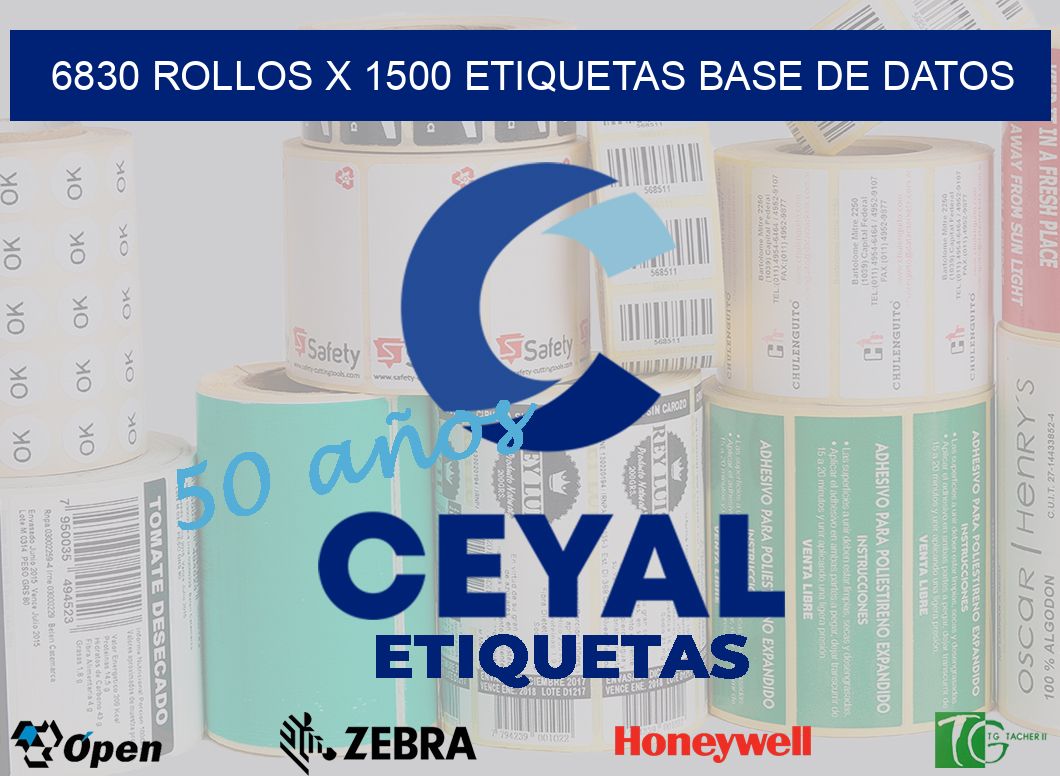 6830 Rollos x 1500 etiquetas base de datos