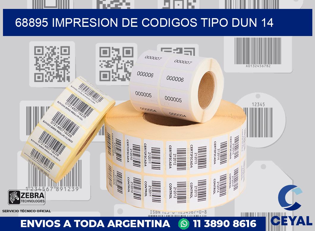 68895 IMPRESION DE CODIGOS TIPO DUN 14