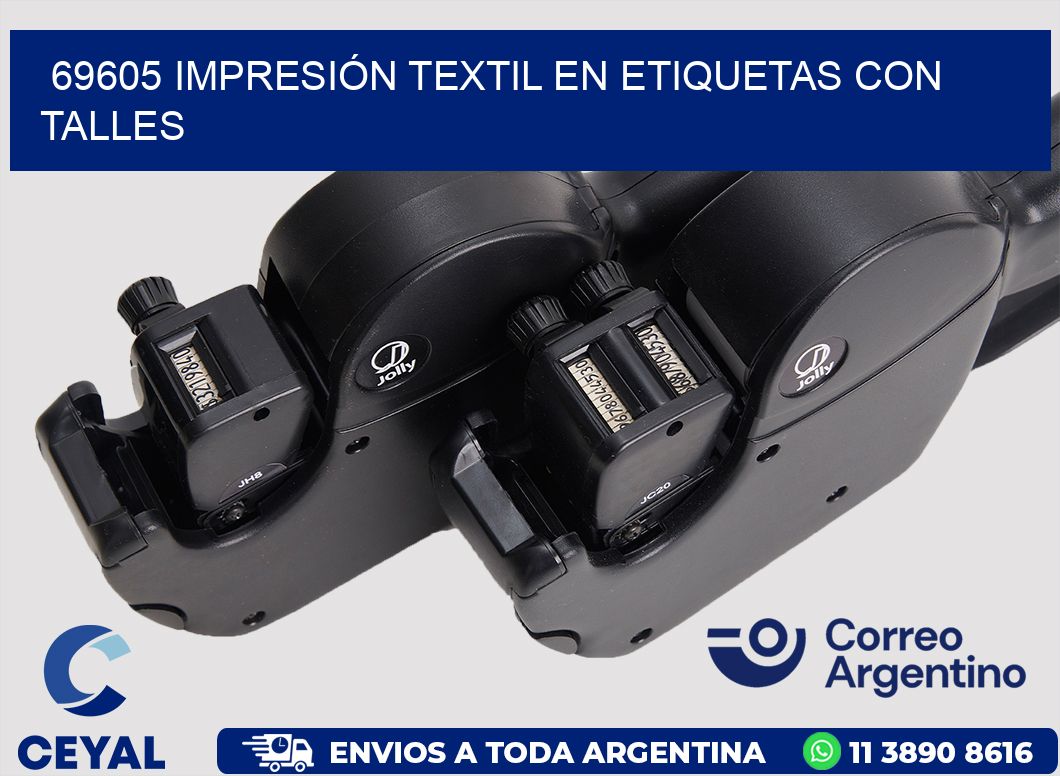 69605 IMPRESIÓN TEXTIL EN ETIQUETAS CON TALLES