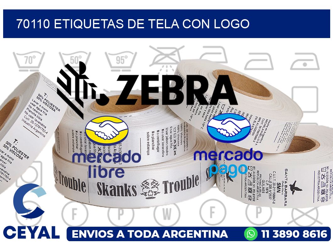 70110 ETIQUETAS DE TELA CON LOGO