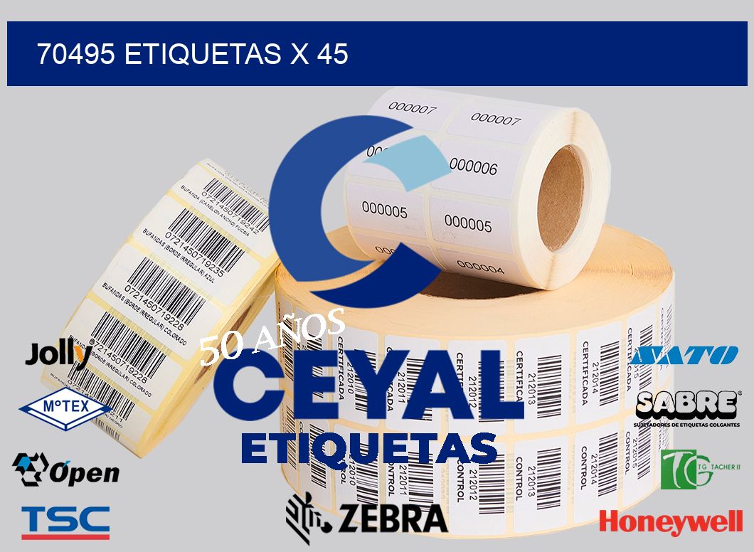 70495 Etiquetas x 45