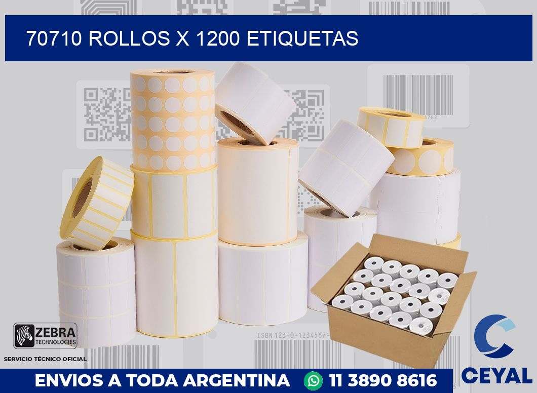 70710 Rollos x 1200 etiquetas