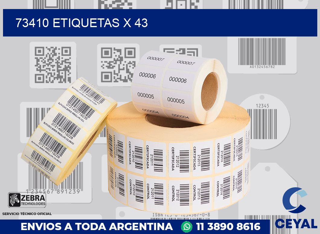 73410 Etiquetas x 43