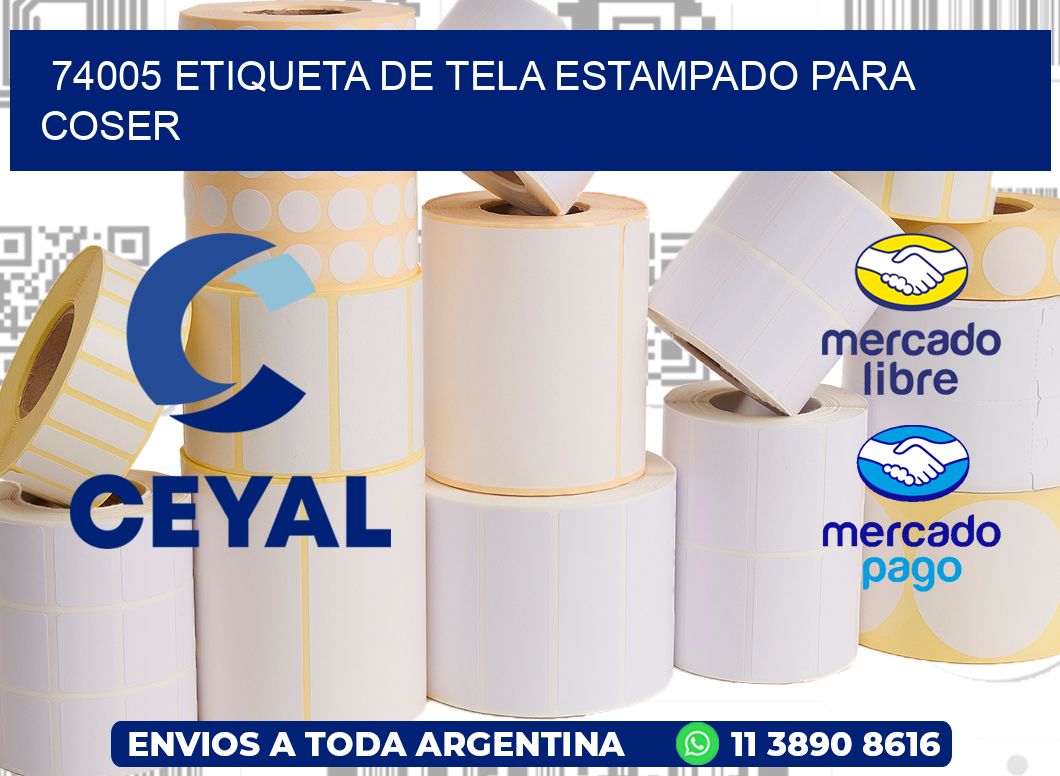 74005 ETIQUETA DE TELA ESTAMPADO PARA COSER