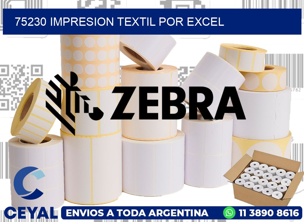 75230 IMPRESION TEXTIL POR EXCEL