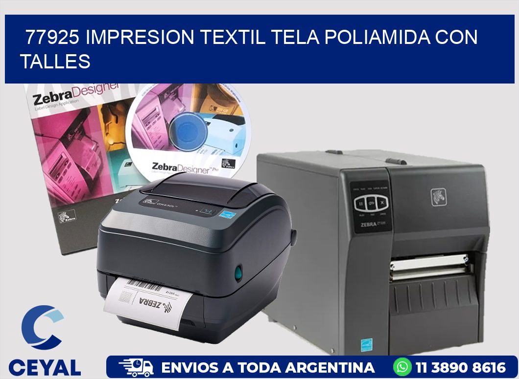 77925 IMPRESION TEXTIL TELA POLIAMIDA CON TALLES