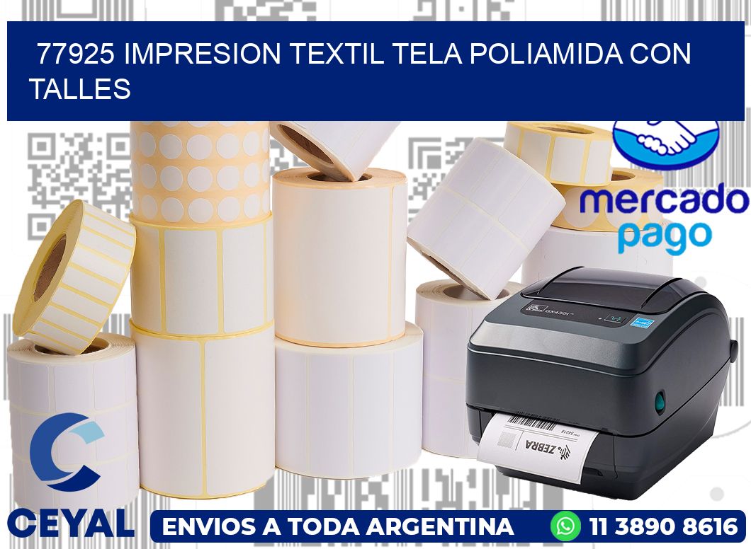 77925 IMPRESION TEXTIL TELA POLIAMIDA CON TALLES