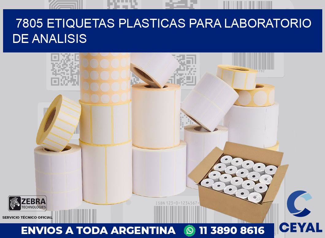 7805 ETIQUETAS PLASTICAS PARA LABORATORIO DE ANALISIS
