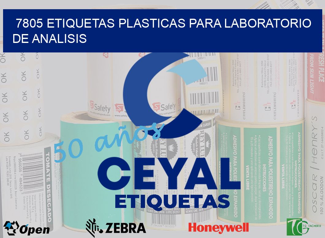 7805 ETIQUETAS PLASTICAS PARA LABORATORIO DE ANALISIS