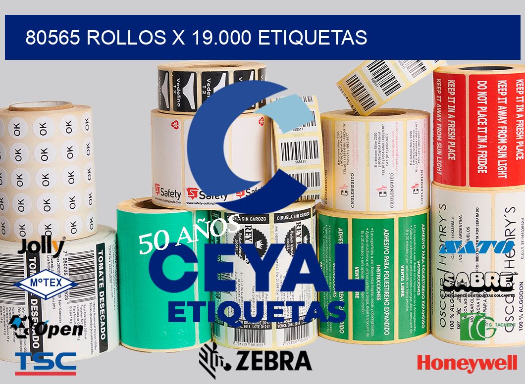 80565 Rollos x 19.000 etiquetas