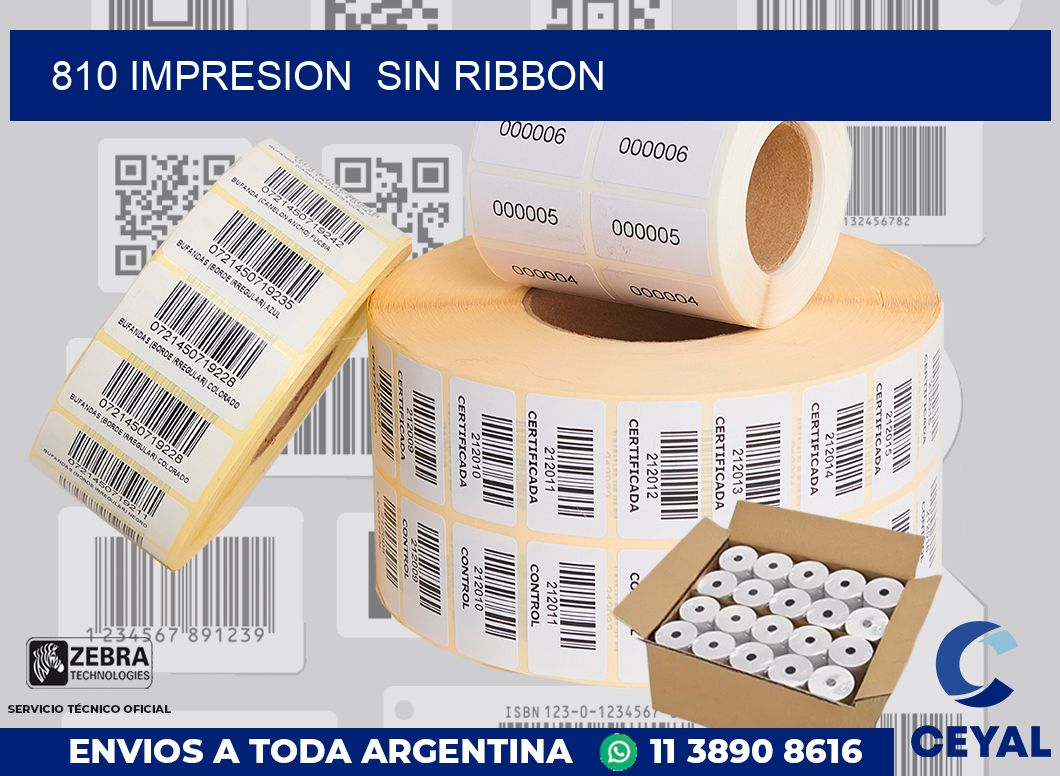 810 impresion  sin ribbon