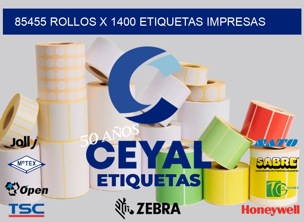 85455 Rollos x 1400 etiquetas impresas