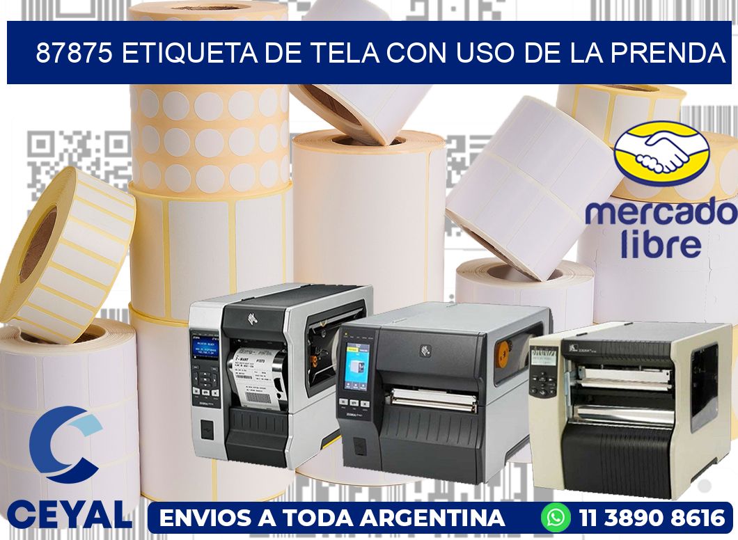87875 ETIQUETA DE TELA CON USO DE LA PRENDA
