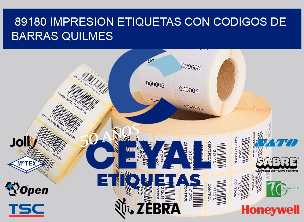 89180 IMPRESION ETIQUETAS CON CODIGOS DE BARRAS QUILMES