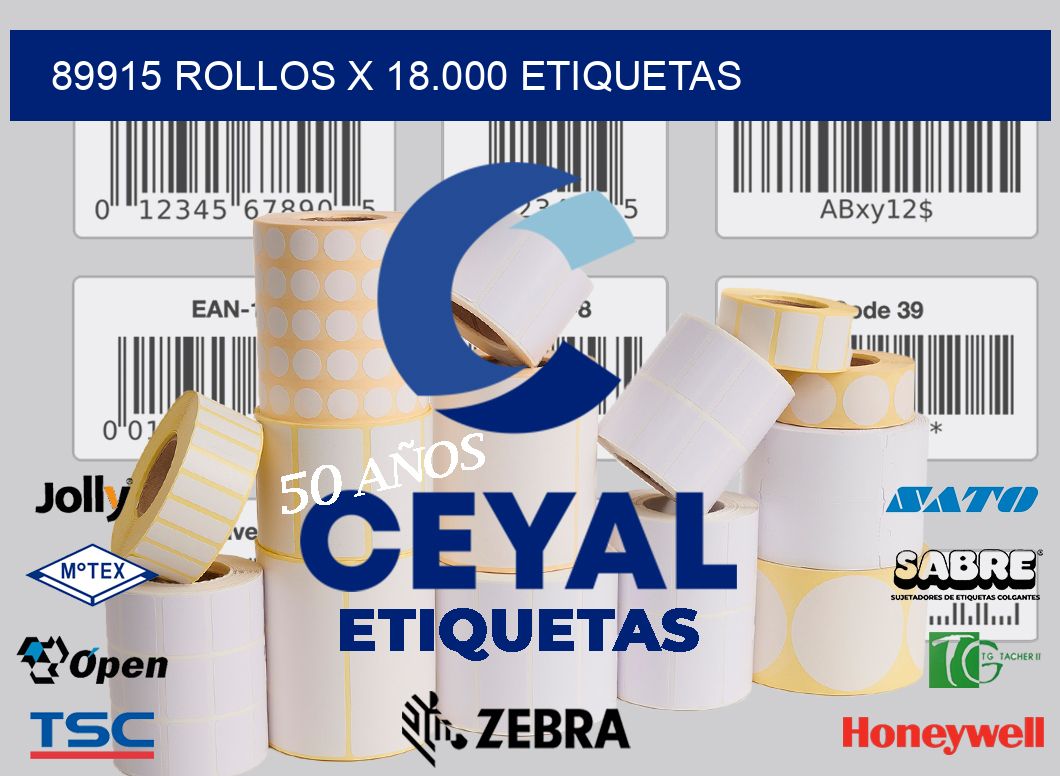 89915 Rollos x 18.000 etiquetas