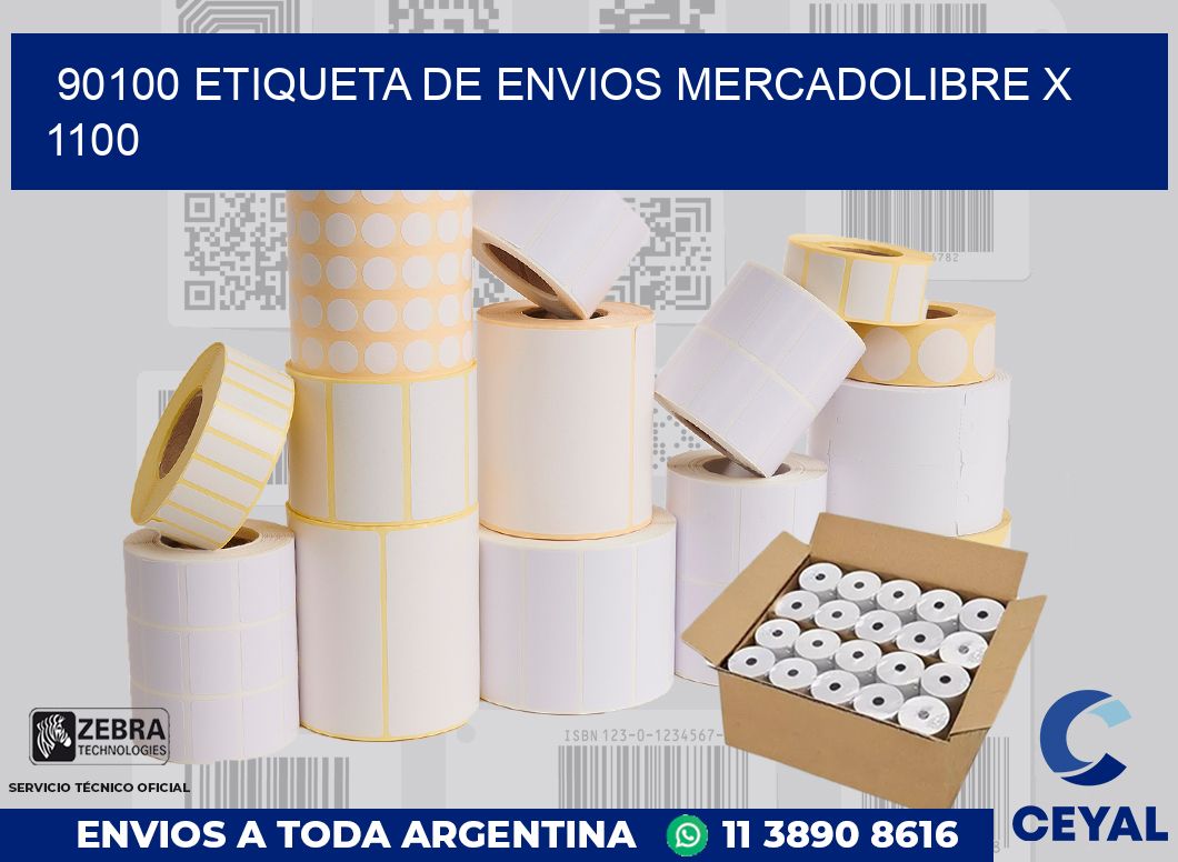 90100 etiqueta de envios mercadolibre x 1100