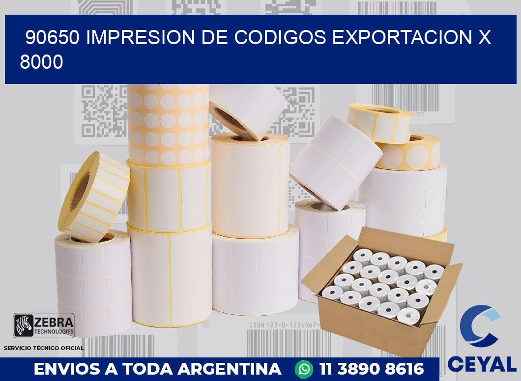 90650 impresion de codigos exportacion x 8000