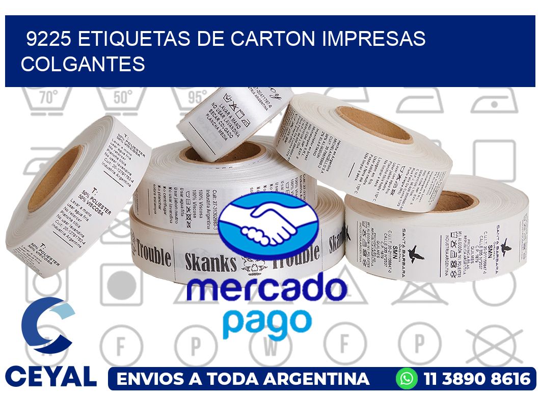 9225 ETIQUETAS DE CARTON IMPRESAS COLGANTES