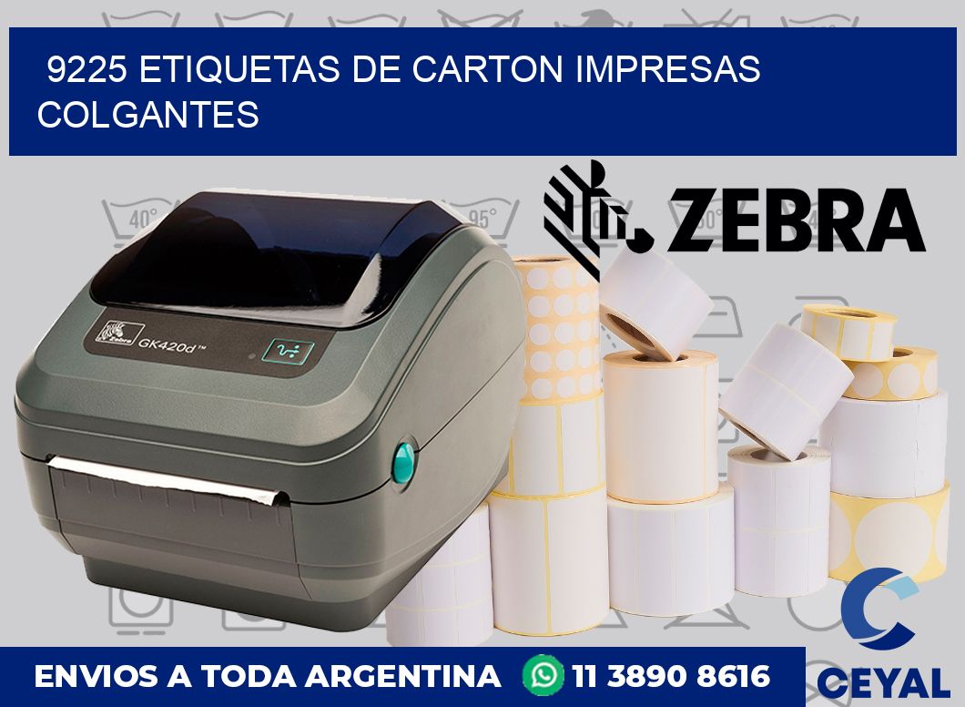 9225 ETIQUETAS DE CARTON IMPRESAS COLGANTES