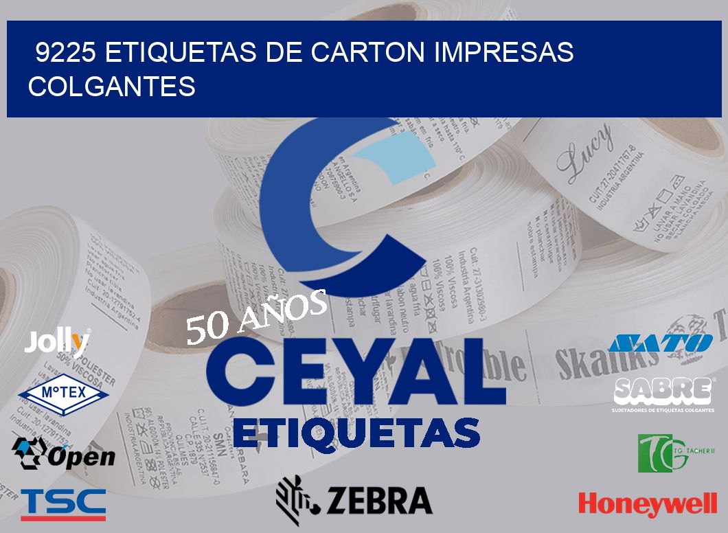 9225 ETIQUETAS DE CARTON IMPRESAS COLGANTES