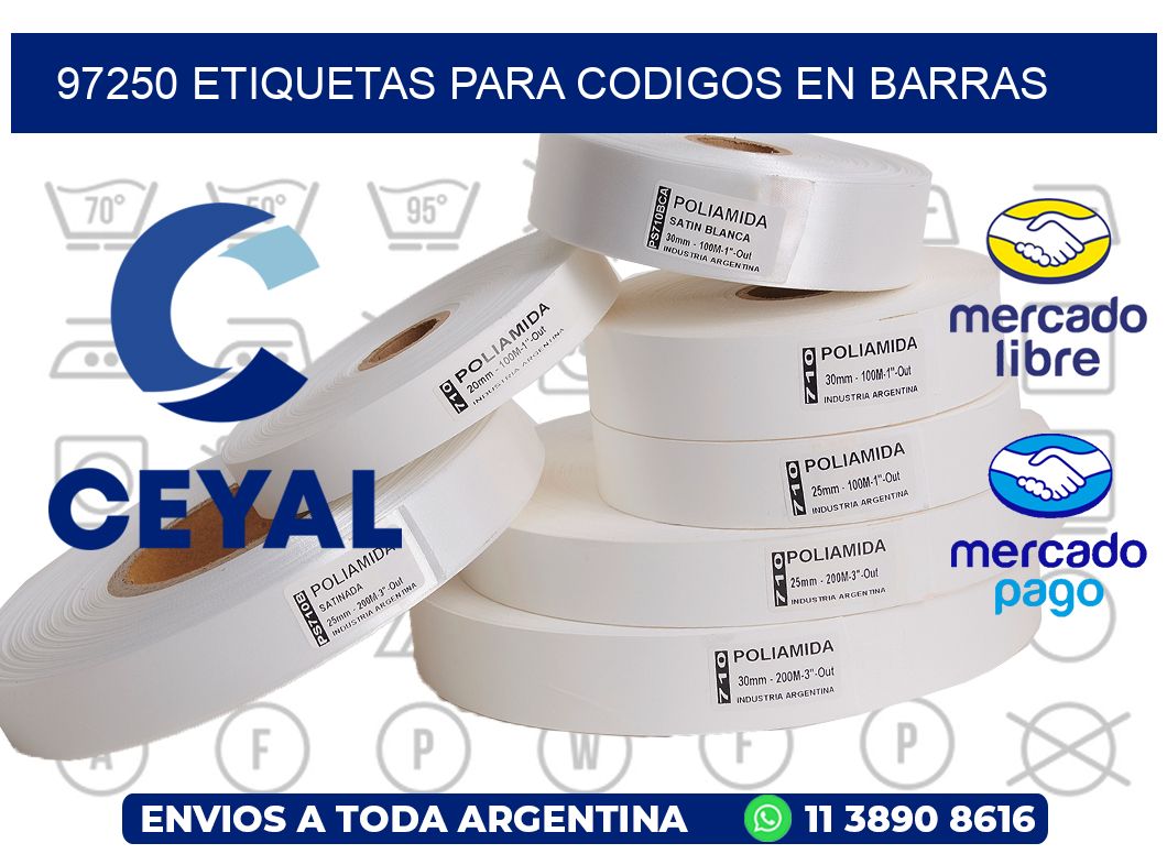 97250 ETIQUETAS PARA CODIGOS EN BARRAS