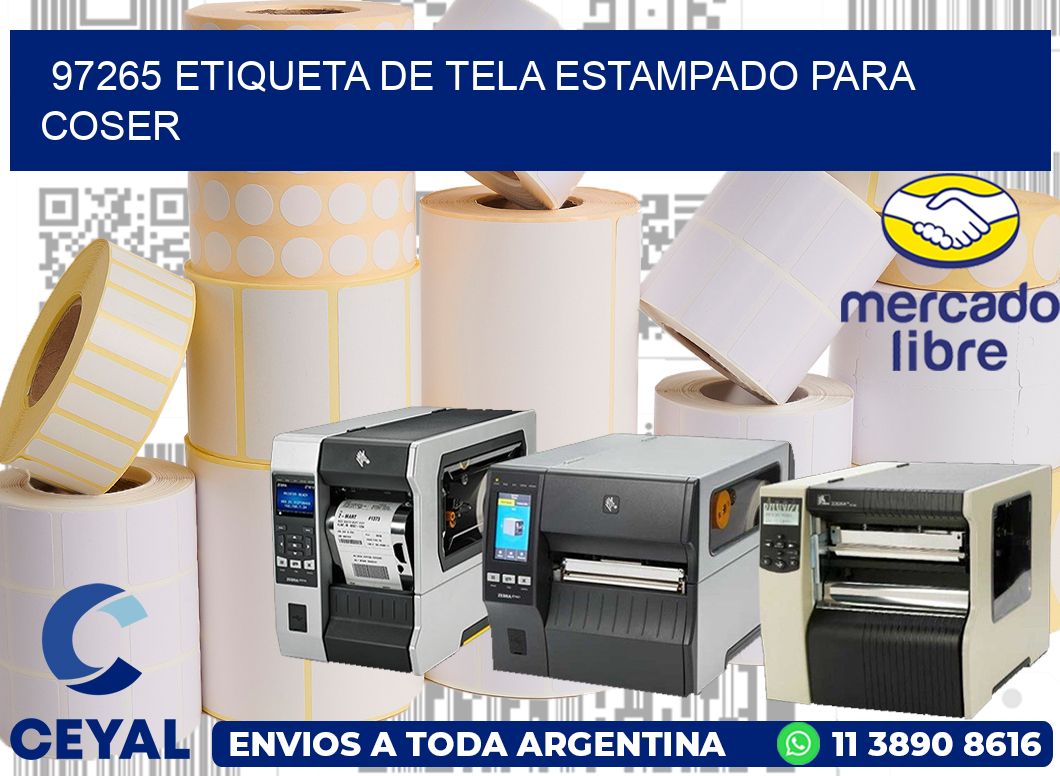 97265 ETIQUETA DE TELA ESTAMPADO PARA COSER