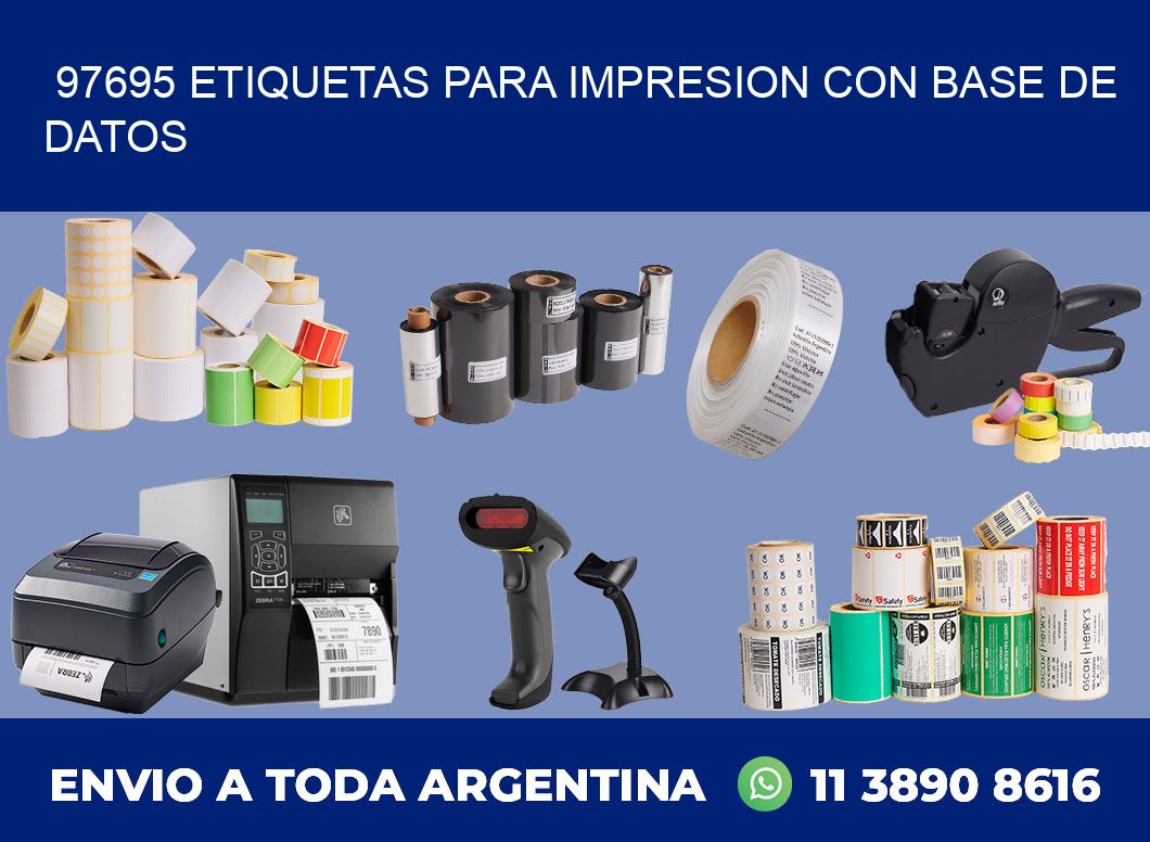 97695 ETIQUETAS PARA IMPRESION CON BASE DE DATOS