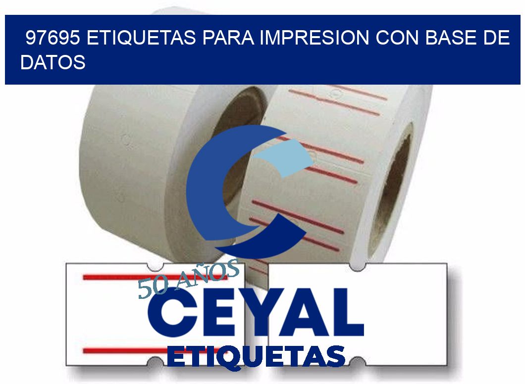 97695 ETIQUETAS PARA IMPRESION CON BASE DE DATOS